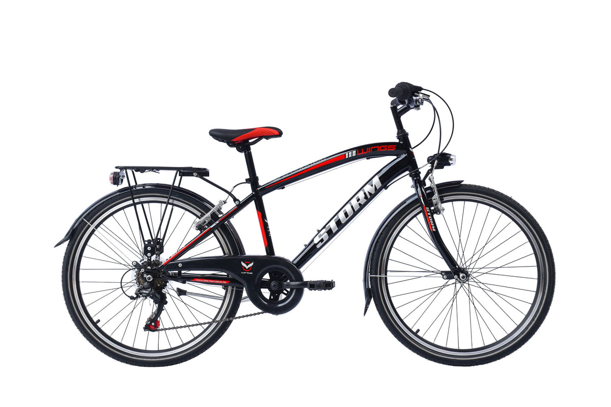 Wings Storm H 36 cm 6 sp zwart rood